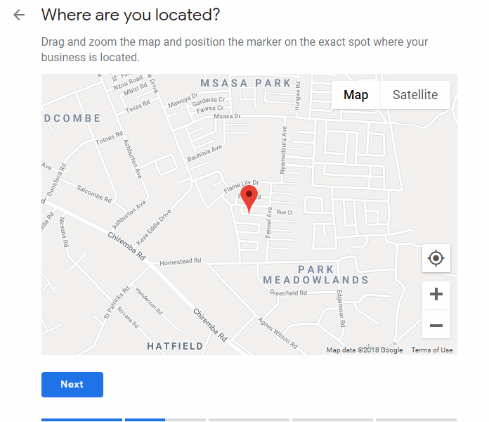 This map helps ypu set your location